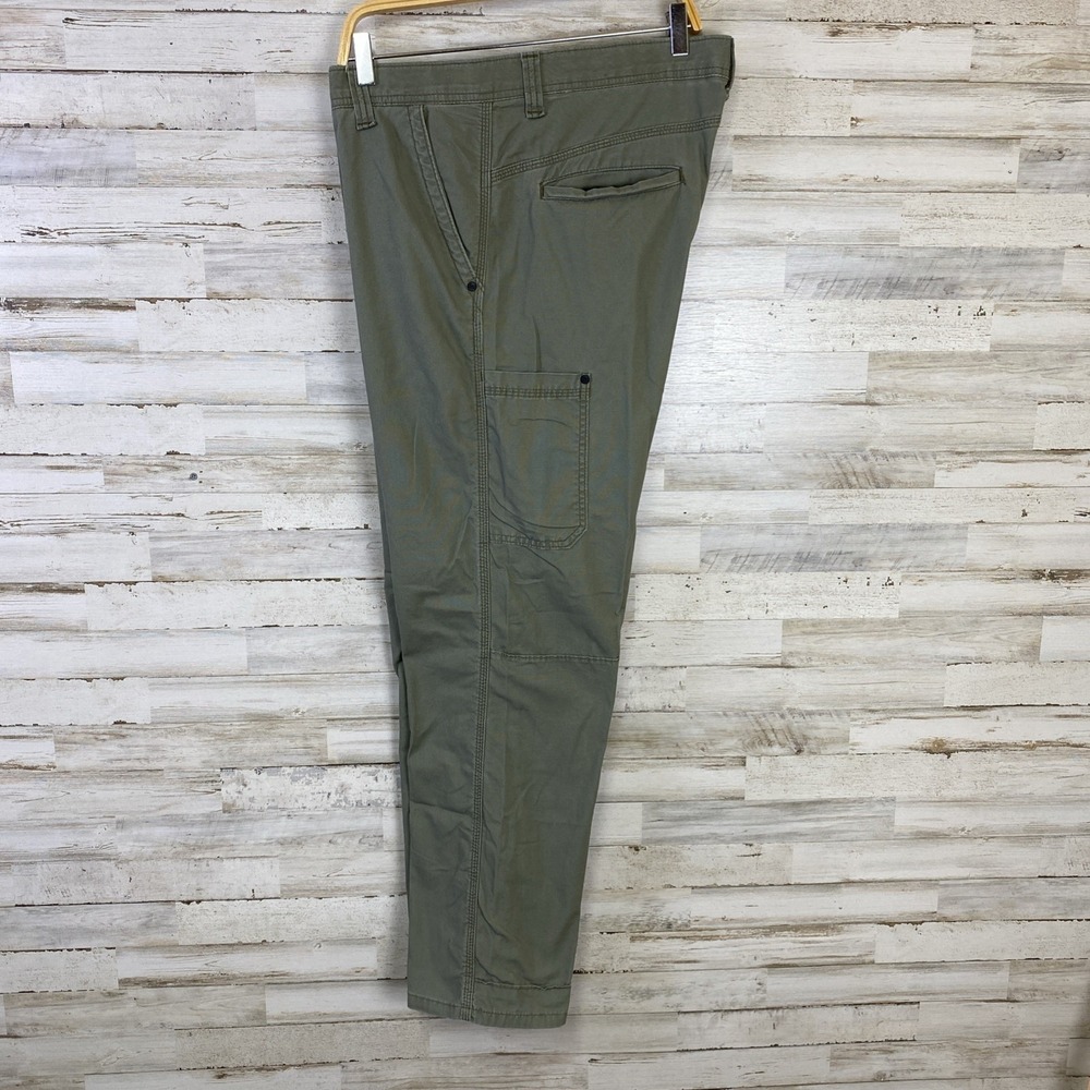 Wrangler Utility Pants Men Olive 40x30 Elastic Comfort Waistband Outdoor Hiking